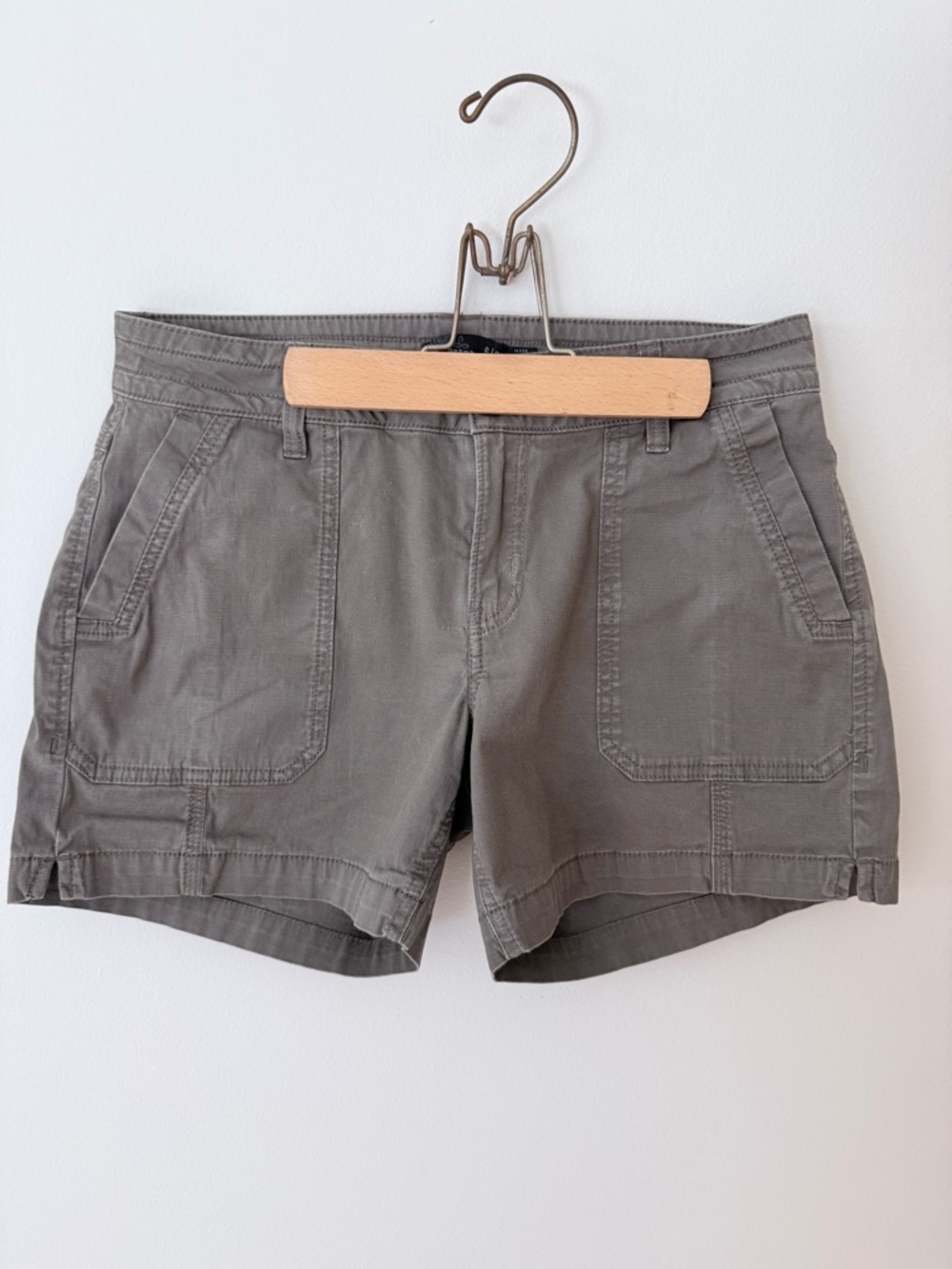 Prana Olive Gray Utility Shorts
